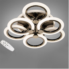 Стельова люстра LED з диммером та RGB підсвічуванням DS-A18014/3+3BHR LED RGB dimmer 75W чорний хром