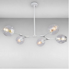Люстра молекула підвісна Light House LS-17085-5 WH+CL біла