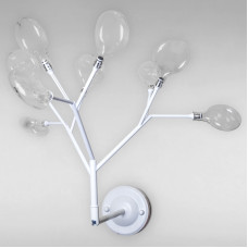 Світильник настінний Бра LS-18021-9 WH+CL білий з прозорими плафонами