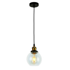 Люстра підвісна Light House LS-17148-1 CL чорний + прозорий