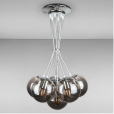 Люстра підвісна Levistella 756PR150F-6 CR+BK хром + чорний