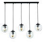 Зображення Люстра підвісна Levistella 756PR150F-5 BK+CL (700) чорний + прозорийИМ Light-Deco