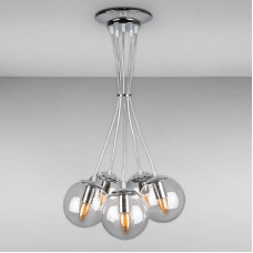Люстра підвісна Levistella 756PR150F-5 CR+CL хром + прозорий