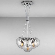 Люстра підвісна Levistella 756PR150F-6 CR+CL хром + прозорий