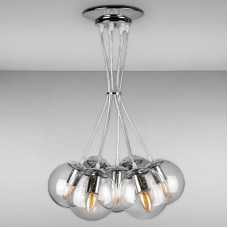 Люстра підвісна Levistella 756PR150F-7 CR+CL хром + прозорий