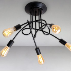 Стельова люстра Levistella 761BZ05-5 BK чорна