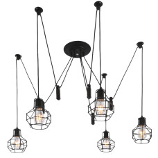 Люстра-павук підвісна Levistella 7528876-5 BK чорна