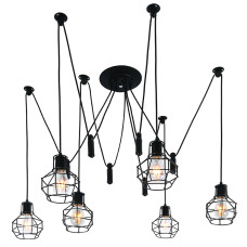 Люстра-павук підвісна Levistella 7528876-6 BK чорна