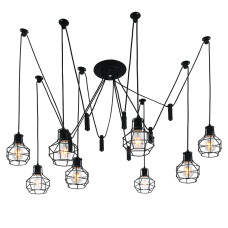 Люстра-павук підвісна Levistella 7528876-8 BK чорна