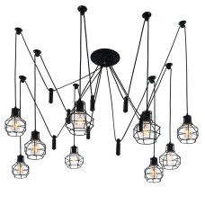 Люстра-павук підвісна Levistella 7528876-9 BK чорна