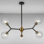 Зображення Люстра молекула підвісна Levistella 7520030-6 BK+CL чорнаИМ Light-Deco