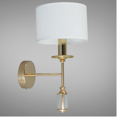 Настінний світильник Бра з абажуром Light House DS-18365/1G золото плафон білий