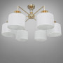Зображення Люстра стельова з абажуром Light House DS-18365/6G золото плафон білий ИМ Light-Deco 