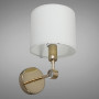 Зображення Настінний світильник Бра з абажуром Light House DS-18366/1G золото плафон білий ИМ Light-Deco 