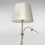 Зображення Світильник підлоговий Торшер з абажуром SWT-18411/BASE+SHADE GOLD H1600*D400 золото плафон білий  ИМ Light-Deco 1 