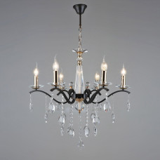 Люстра підвісна свічки Light House SRS-18422/6 чорний із золотом