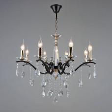 Люстра підвісна свічки Light House SRS-18422/8 чорний + золото