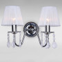 Зображення Настінний світильник Бра з абажуром Light House LS-18125WH-2 WH WHITE хром білий плафон ИМ Light-Deco 