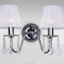 Зображення Настінний світильник Бра з абажуром Light House LS-18125WH-2 WH WHITE хром білий плафон ИМ Light-Deco 1 