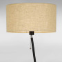 Зображення Торшер підлоговий світильник з абажуром LS-18432-1 WOOD чорний плафон бежевий  ИМ Light-Deco 1 