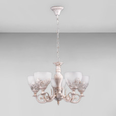 Люстра підвісна класична Light House SH-18237/5C WG 500*500*670 Білий із золотом