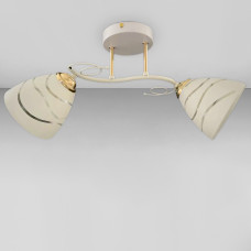 Стельова люстра Light House SZ-18485/2 WT-FGD H240*L510*W240 E14 біла з золотом