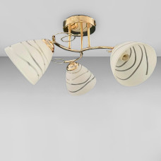 Стельова люстра Light House SZ-18485/3A FGD D510*W240 E14 золото плафон білий