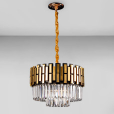 Люстра підвісна кришталева Light House SZ-18486/500 FGD+BK E14*7 золото