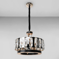 Люстра підвісна кришталева Light House SRS-18459-6 золото з чорним