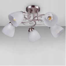 Люстра стельова Light House DL-18306/5 хром плафон білий