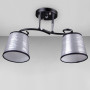 Зображення Люстра стельова Light House DL-18310/2 чорна + хром плафон сірий ИМ Light-Deco 