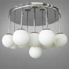 Люстра стельова молекула Light House DS-18368/13CH хром плафон білий 