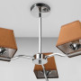 Зображення Люстра стельова з абажуром Light House DL-18375/3 хром плафон коричневий ИМ Light-Deco 1 
