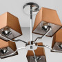 Зображення Люстра стельова з абажуром Light House DL-18375/5 хром плафон коричневий  ИМ Light-Deco 1 