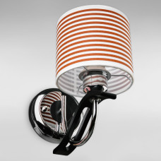 Настінний світильник Бра з абажуром Light House DL-18377/1W хром плафон білий в смужку