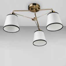 Стельова люстра з абажуром Light House DL-18378/3 бронза плафон білий