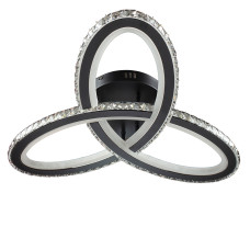 Люстра стельова LED Light House SY-18379/3 BK+CR D650*H100 120W, колір чорний