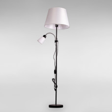 Світильник підлоговий Торшер з абажуром SWT-18411/BASE+SHADE BK H1600*D400 чорний плафон білий