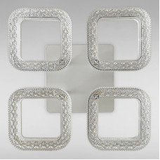 Стельова люстра LED Light House SC-18201/4C WH 64W 2.4G 350*350*90 біла