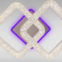 Зображення Стельова люстра LED з підсвічуванням без пульта Light House SC-18202/2C WH+PK/BU/PL 72W+12W 460*300*140 біла ИМ Light-Deco 3 