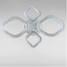 Стельова люстра LED Light House SC-18250/2+2C WH 104W 2.4G Ф700*90 біла