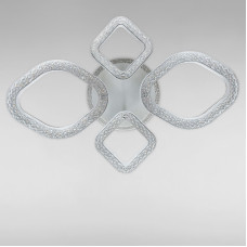 Стельова люстра LED з підсвічуванням Light House SC-18250/2+2C WH+PK/BU/PL 104W+16W 2.4G Ф700*90 біла