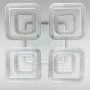 Зображення Стельова люстра LED з підсвічуванням Light House SC-18203A/4+4C WH+PK/BU/PL 208W+26W 2.4G 520*520*140 біла ИМ Light-Deco 