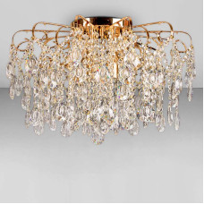 Люстра кришталева стельова Light House SH-18171/8 FG 600*600*400 золото