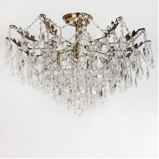 Люстра кришталева стельова Light House SH-18221/6 AB 590*590*500 E14 бронза