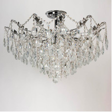 Люстра кришталева стельова Light House SH-18221/6 CR 590*590*500 E14 хром