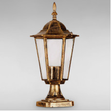 Вуличний стовпчик ліхтарний на один світильник KX-18259 Clear+Bronze H330*L170 бронза
