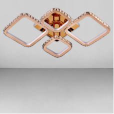 Стельова люстра LED з підсвічуванням Light House SY-18291/2+2+1 GD DIMMER 630*530*90 148+22W золото