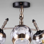 Изображение Люстра потолочная Light House DL-18301/3 черный + латунь плафон прозрачный ИМ Light-Deco 3 