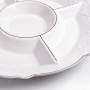 Зображення Менажница круглая фарфоровая Pearl на 5 секций 31,5 см Yiwu HP-HK-C31 ИМ Light-Deco 3 